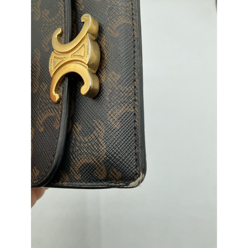 Celine Small Flap Wallet, Canvas- Tan about 4x3 inches - Picture 7 of 7